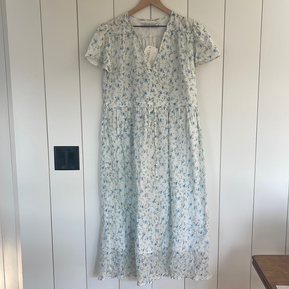 Christy Dawn Dresses & Skirts - Christy Dawn Blue Floral Midi Dress
